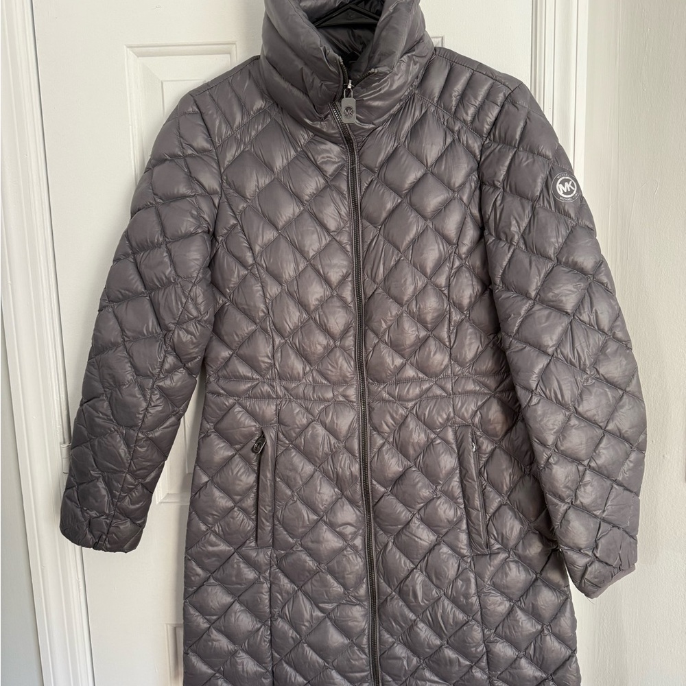 Michael Kors Women's Charcoal Quilted Puffer Jacket